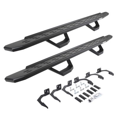 RB30 Running Boards with Mounting Brackets & 2 Pairs of Drops Steps Kit Textured Black 2009-2014 Dodge Ram 1500 Go Rhino