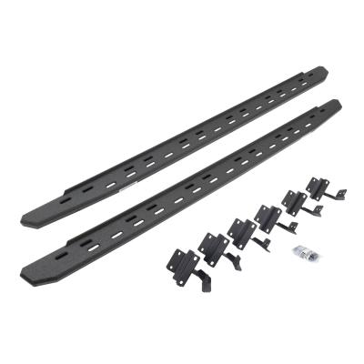 RB30 Slim Line Running Boards with Mounting Bracket Kit Protective Bedliner Coating 2015-2025 Ford F-150/ F-250/F-350 Go Rhino