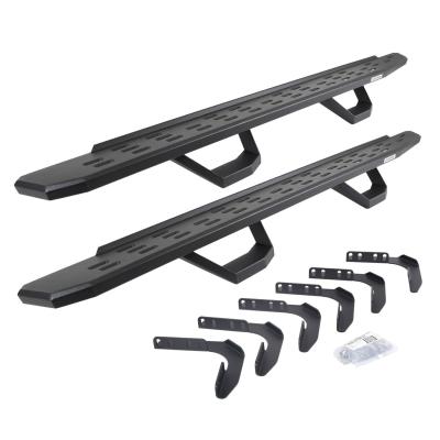 RB30 Running Boards with Mounting Brackets, 2 Pairs Drop Steps Kit Textured Black 1999-2016 Ford F-250/F-350 Go Rhino
