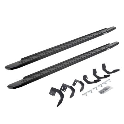 RB30 Running Boards with Mounting Bracket Kit Textured Black 2015-2018 Ram 1500 Go Rhino