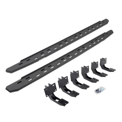 RB30 Slim Line Running Boards with Mounting Bracket Kit Protective Bedliner Coating 2019-2025 Ram 1500 Crew Cab Go Rhino