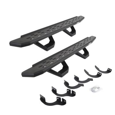 RB30 Running Boards with Mounting Brackets & 2 Pairs of Drops Steps Kit Textured Black 2014-2024 Toyota 4Runner Go Rhino