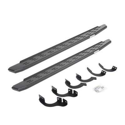 RB30 Running Boards with Mounting Bracket Kit Textured Black 2014-2024 Toyota 4Runner Go Rhino
