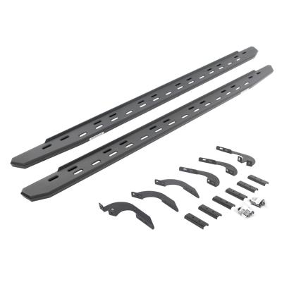 RB30 Slim Line Running Boards with Mounting Bracket Kit Textured Black 2005-2023 Toyota Tacoma Go Rhino