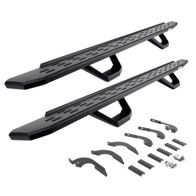 RB30 Running Boards W/Brackets, 2 Pairs DropSteps Kit Textured Black 2024-2025 Toyota Tacoma Go Rhino