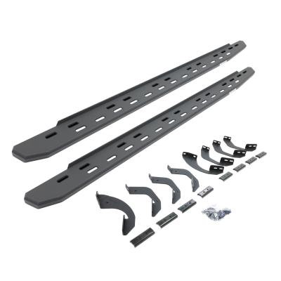 RB30 Slim Line Running Boards with Mounting Bracket Kit Textured Black 2022-2026 Toyota Tundra Go Rhino