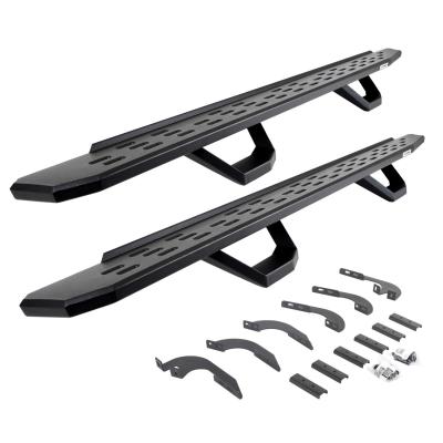 RB30 Running Boards W/Bracket 2 Pairs DropSteps Kit Textured Black For 2024-2026 Lexus GX550 2024-2026 Toyota Land Cruiser Go Rhino