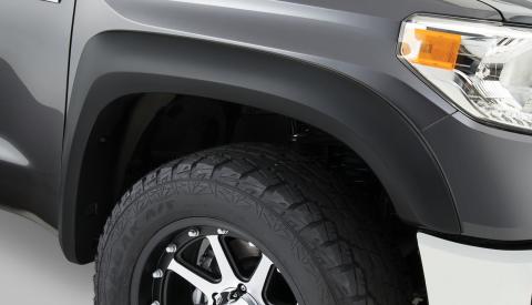 Black Extendafender Style Smooth Finish 4-Piece Fender Flare Set For 2004-2015 Nissan Titan W/O Lock Box Bushwacker