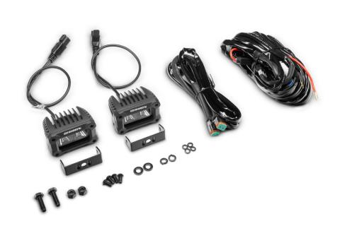 Go Rhino Bright Series Lights Pair of 3x2 Rectangle LED Spot Light Kit Black Go Rhino