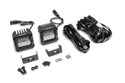Go Rhino Bright Series Lights Pair of 3x3 Cube LED Flood Light Kit Black Go Rhino