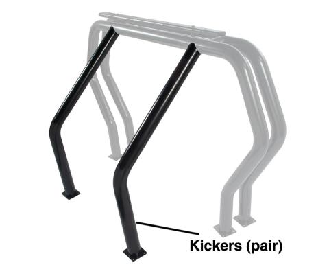 Bed Bar Component Pair of Kickers (Between Wheel Wells) Black Powdercoat 1975-1983 Ford F-100 1975-1986 Chevrolet C10/C20/C30  Go Rhino