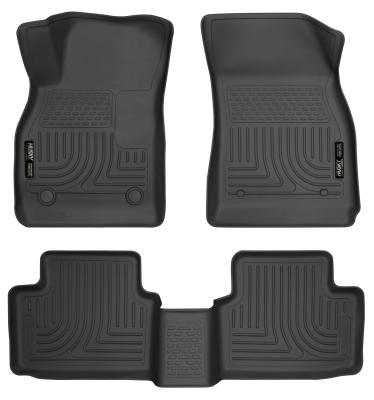 Weatherbeater Front & 2nd Seat Floor Liners For 2013-2016 Malibu Limited Husky Liners