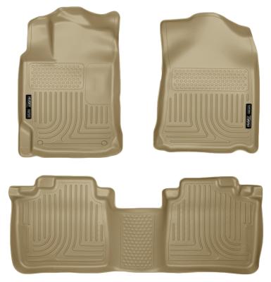Weatherbeater Front & 2nd Seat Floor Liners For 2010-2015 RX350/RX450h Tan Husky Liners
