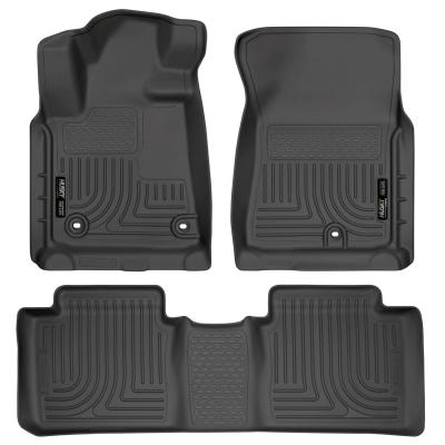Weatherbeater Front & 2nd Seat Floor Liners (Footwell Coverage) For 2014-2021 Tundra Extended Cab Husky Liners