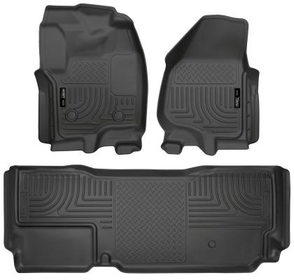 Weatherbeater Front & 2nd Seat Floor Liners (Footwell Coverage) For 2012-2016 F-250/F-350 Super Duty Husky Liners