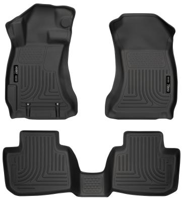Weatherbeater Front & 2nd Seat Floor Liners For 2012-2021 Impreza, XV Crosstrek, WRX STI, Crosstrek Husky Liners