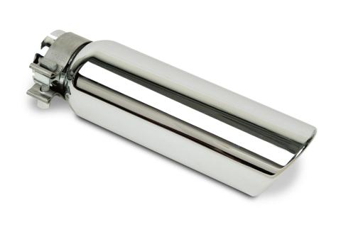 Stainless Steel Exhaust Tip 14 Inch Inlet Size: 3 1/2 Inch Outlet Size: 6.0 Inch Polished Stainless Steel Go Rhino
