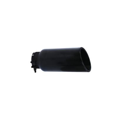 Black Powder Coated Stainless Steel Exhaust Tip 10 Inch Inlet Size: 4.0 Inch Outlet Size: 5.0 Inch Textured Black Go Rhino