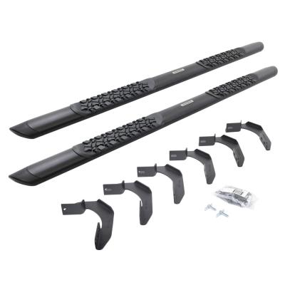 V3 Series Aluminum 5 Inch Elipse Side Steps with Mounting Brackets Textured Black 2005-2026 Nissan Frontier Go Rhino