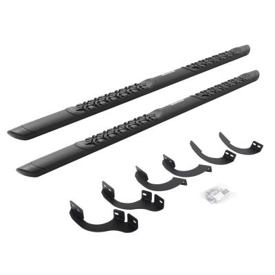 V3 Series Aluminum 5 Inch Elipse Side Steps with Mounting Brackets Textured Black 2014-2024 Toyota 4Runner Go Rhino