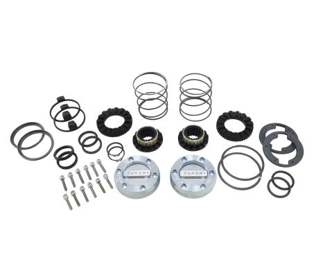 Hardcore Locking Hub Set GM 8.5 Inch Front & Dana 44 19- Spline GM 8.5 Inch & D44 19 Spline Hardcore Locking Hub Set '79+ GM8.5 '66-'77 Bronco & Custom Apps Yukon Gear