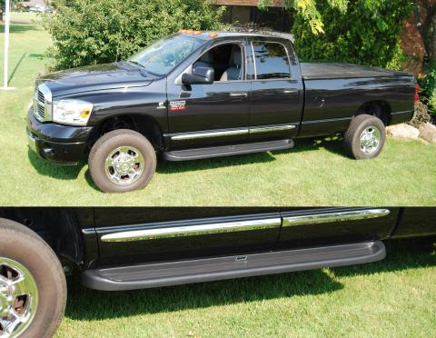 Running Board Mounting Bracket Kit For Transender Running Boards 02-08 Dodge Ram 03-09 Ram 2500/3500 Quad Heavy Gauge Steel Silver Owens Products