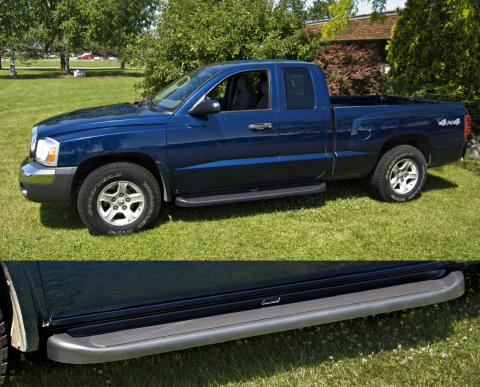 Running Board Mounting Bracket Kit For Transender Running Boards 05-11 Dodge Dakota Extended Club Cab Heavy Gauge Steel Silver Owens Products