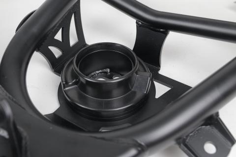 Front Lower Strongarms For 1963-1970 C10 For Use W/ Stock Style Spring Pair Of Tubular Control Arms W/ Ball Joints Cross Shafts Spring Spacers Bump Stops And Delrin Bushings Powder Coated Satin Black Ridetech
