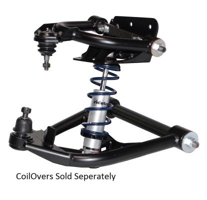 Strongarm System For 1963-1970 C10 For Use W/ Coil-Overs Sold Separately Upper And Lower Tubular Control Arms Delrin Bushings Ball Joints Cross Shafts Upper Coil-Over Mount And Hardware Powder Coated Satin Black Ridetech