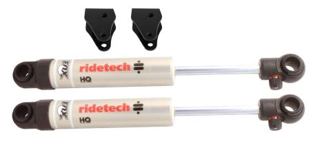 Rear HQ Shock Kit For 1973-1987 C10 For Use W/ 5-6 Inch Drop Pair Of 5.75 Inch Stroke Rebound Adjustable Shock s And Lower Mounting Brackets These Shocks Are 11.15 Inch X 16.9 Inch W/ A 14 -14.5 Inch Ride Height Ridetech