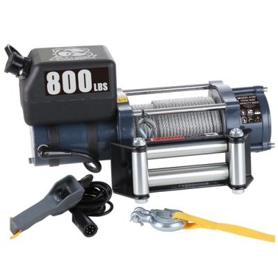 Hoist 800 LB 12vDC Wire Rope Bulldog Winch
