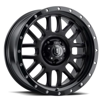 Alpha 20 X 9 / 6 X 5.5 16MM Offset 5.625 Inch Back Space Gloss Black, ICON Alloys