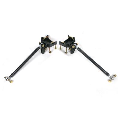 Traction Bar Kit For 2015-2024 F-150 For Use W/ Ridetech Lowering Kit Pair Of Double Adjustable Bars Heim Ends Pivot Bracket Bump Stop Axle Brackets And Hardware Powder Coated Satin Black Ridetech