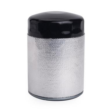 Oil Filter Heat Barrier 4-5 Inch x 12 Inch (4 pieces) Up to 2000 Degree Fahrenheit Silver Adhesive Backed Thermo Tec