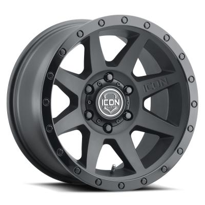 Rebound 17 X 8.5 / 6 X 5.5 25MM Offset 5.75 Inch Back Space Double Black, ICON Alloys
