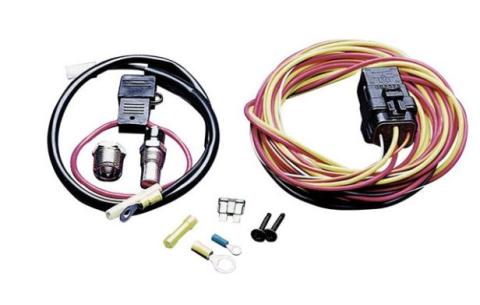 Electric Fan Wiring Harness Kit Single Fan 40amp relay wiring harness kit 185 degree on/165 degree off with Sending unit Spal