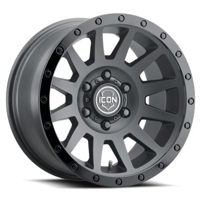 Compression 17 X 8.5 / 6 X 5.5 25MM Offset 5.75 Inch Back Space Double Black, ICON Alloys