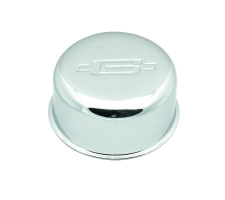 Valve Cover Breather with Logo Push-on Style with 3/4 Inch mounting tube chrome Mr Gasket