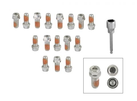 Headlock Locking Header Bolts 3/8-16 x 3/4 Inch Set of 16 Fits Chevrolet Big Block 396-454, Ford 289-351W, 426 Hemi, Ford 429/460 Mr Gasket