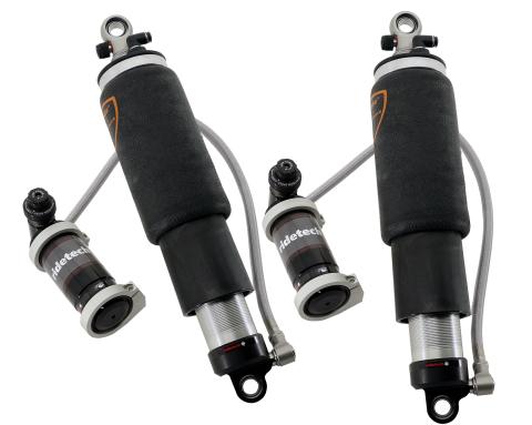 Rear TQ Shockwaves 7000 Series W/ 5.2 Inch Stroke And 2 Inch Stud Pair Of Triple Adjustable Shock waves 4 Inch Rolling Sleeve W/ 1/4 Inch Fittings And Bearing Spacers 1/2 Inch And 5/8 Inch 12.15 Inch X 16.7 Inch W/ A 14.5 -15 Inch Ride Height Ridetech