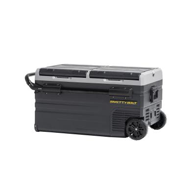 Basecamp 75L Fridge/Freezer Dual Zone Fridge Outside Dimensions 36.9 inch Long x 18.3 Inch Tall x 21.1 Inch Wide Smittybilt
