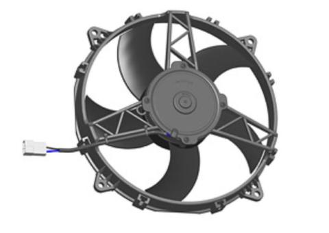 Electric Fan 11.00 Inch Electric Fan Puller Style Medium Profile 1300CFM 5 Curved Style Blades Spal