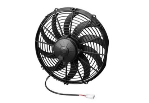 Electric Fan 12.00 Inch Electric Fan Puller Style High Performance 1451 CFM 10 Curved Style Blades Spal