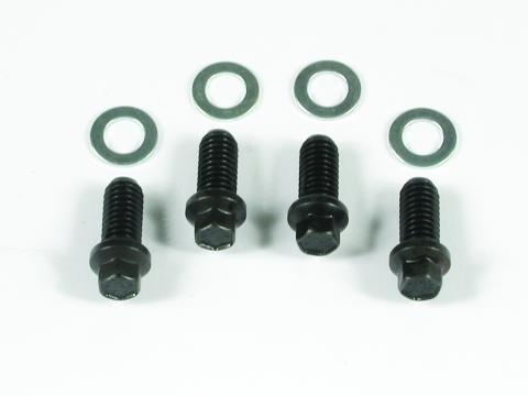 Header Bolts 3/8-16 x 3/4 Inch Mini Hex Head Black Oxide Fits AMC 290-401, Chevrolet Small Block 262-400, Chrysler 383-440 except Hemi, Pontiac 326-455, Oldsmobile 330-455 Mr Gasket
