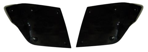 Headlight Covers for 2016-2024 Nissan Titan Xd/Titan Smoke Black Out 2pc. AVS