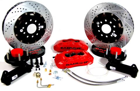 Pro Plus Brake System Front 60-87 Chevy/GMC 2WD 1/2 Ton Trucks W/Cpp Nodular Iron 2.5 Inch Drop Spindle (5 Lug 5X5 Inch BC) Monster Green W/Cpp 2.5 Inch Drop Modular Spindle (5 Lug 5X5Bc) Baer Brakes