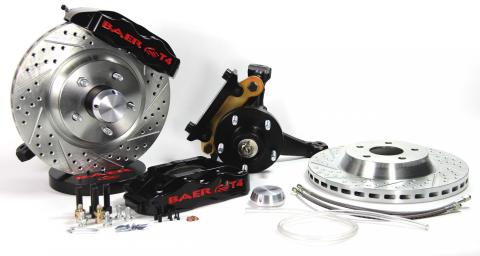 Brake System 13 Inch Front Track4 Black 78-87 GM G Body Modified Drop Spindle BAER Brakes