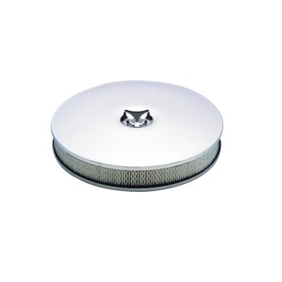Air Cleaner Low Mount Chrome 14 Inch Diameter, 2-1/4 Inch Tall, 3 Inch Neck Mr Gasket