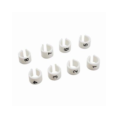 Ignition Wire Marker 8 mm White with Cylinder   Numbers White / Black Mr Gasket