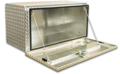 Truck Tool Box Garrison Series Underbody Chest / 48 Inch / Diamond Tread Aluminum / Bright Polished / Owens Products